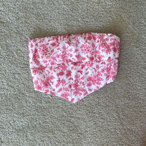 Princess Polly cute floral strapless crop top